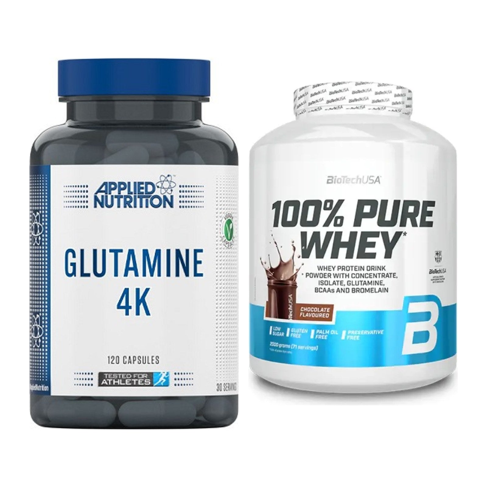 Regenerations-Duo: Applied Nutrition + BioTech 100% Pure Whey – alle enthaltenen Artikel