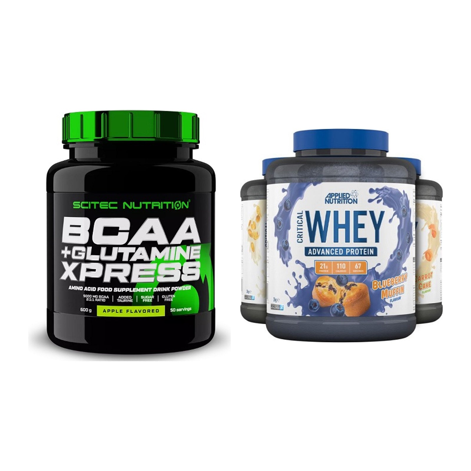 Regenerations-Duo: Scitec BCAA+ Glutamine + Applied Nutrition – alle enthaltenen Artikel