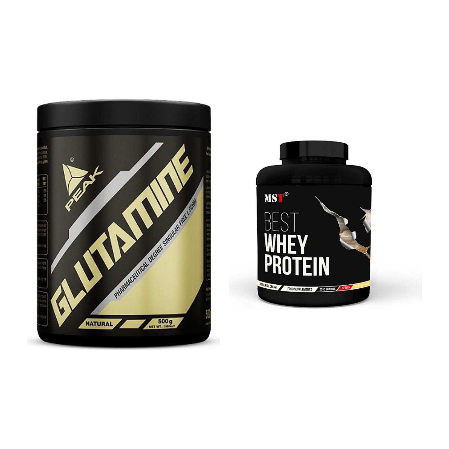 Regenerations-Duo: Peak Glutamin + MST Best Whey Protein – alle enthaltenen Artikel