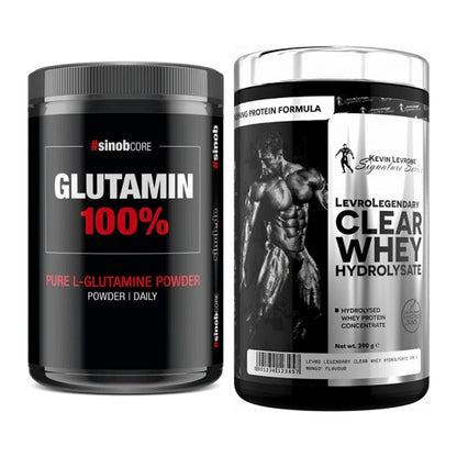 Regenerations-Duo: Sinob Core L-Glutamin + Kevin Levrone Clear Whey – alle enthaltenen Artikel