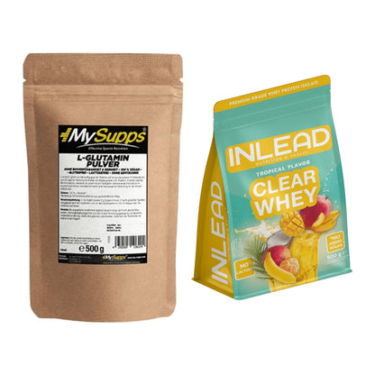 Regenerations-Duo: MySupps Glutamine + INLEAD Clear Whey Isolate – alle enthaltenen Artikel
