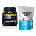 Regenerations-Duo: Olimp L-Glutamine Xplode + BioTech 100% Pure Whey – alle enthaltenen Artikel