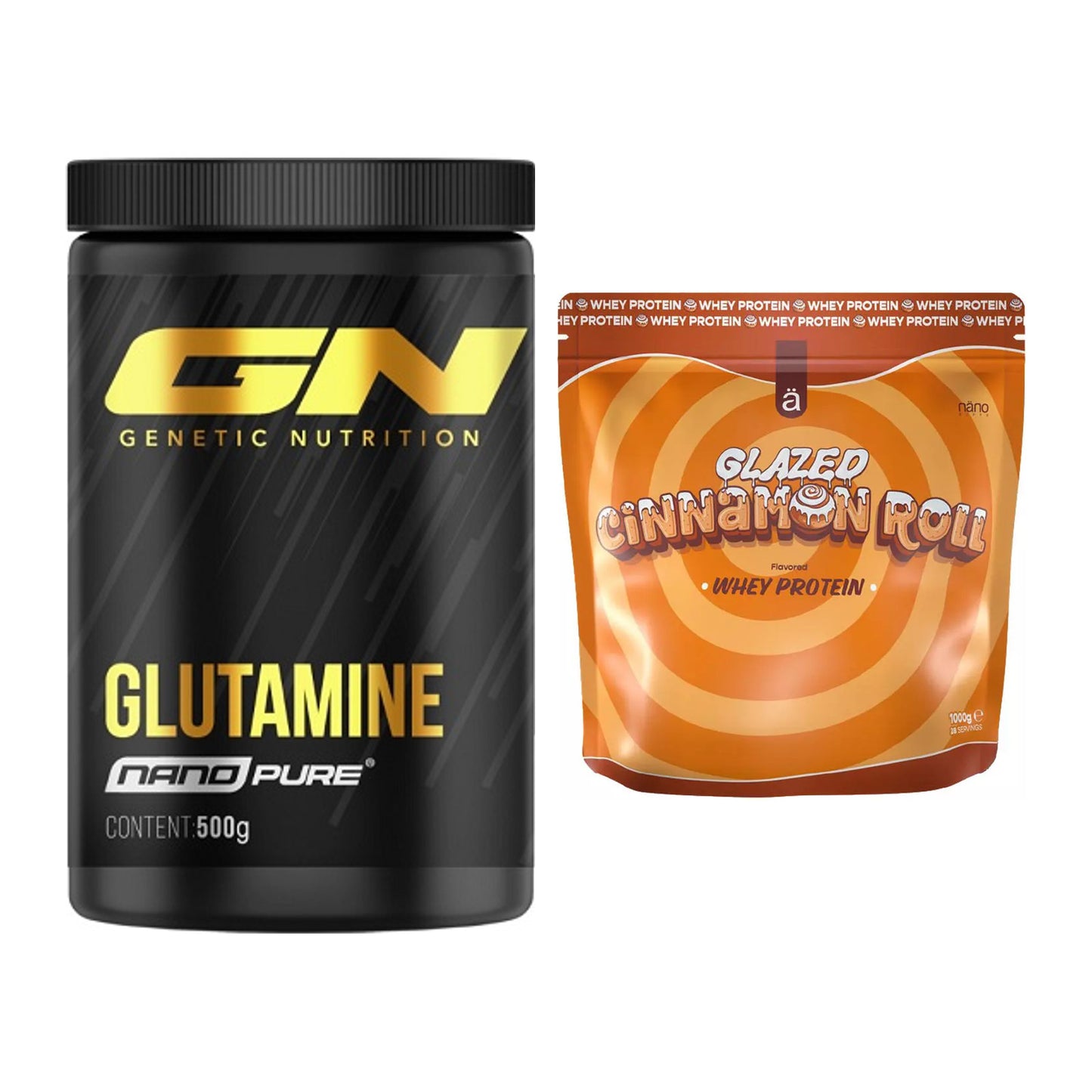 Regenerations-Duo: GN Nano Pure Glutamine + Nanosupps Whey Protein – alle enthaltenen Artikel