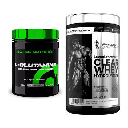 Regenerations-Duo: Scitec L-Glutamin + Kevin Levrone Clear Whey – alle enthaltenen Artikel