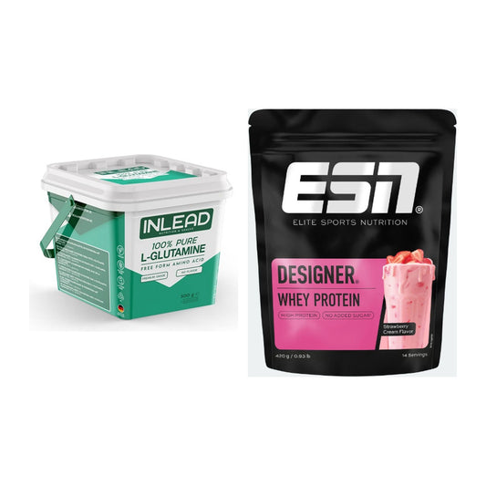 Regenerations-Duo: INLEAD L-Glutamine + ESN Designer Whey – alle enthaltenen Artikel