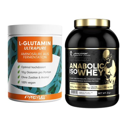 Regenerations-Duo: ProFuel Glutamin + Kevin Levrone Anabolic – alle enthaltenen Artikel