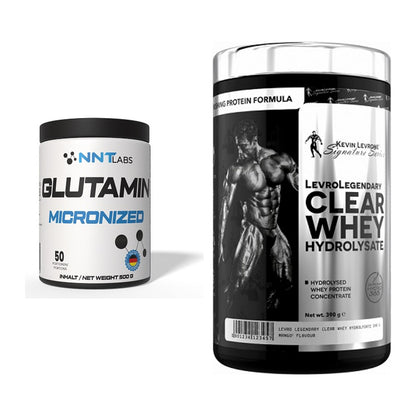 Regenerations-Duo: NNT Glutamin + Kevin Levrone Clear Whey – alle enthaltenen Artikel