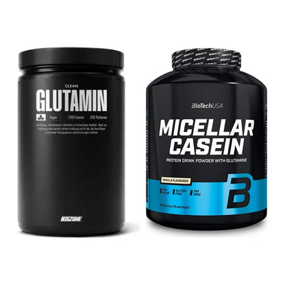Regenerations-Duo: Big Zone Glutamin + BioTech Micellar Casein – alle enthaltenen Artikel