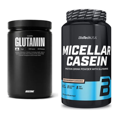 Regenerations-Duo: Big Zone Glutamin + BioTech Micellar Casein – alle enthaltenen Artikel