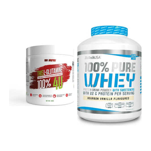 Regenerations-Duo: BPS-Pharma This Glutamin + BioTech 100% Pure Whey – alle enthaltenen Artikel