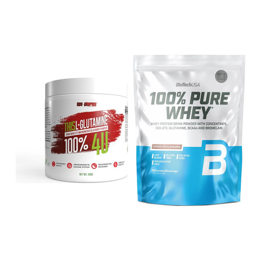 Regenerations-Duo: BPS-Pharma This Glutamin + BioTech 100% Pure Whey – alle enthaltenen Artikel