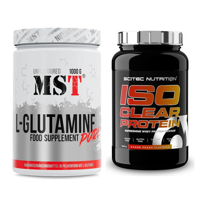 Regenerations-Duo: MST Glutamine + Scitec IsoClear Protein – alle enthaltenen Artikel