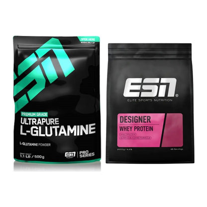 Regenerations-Duo: ESN Ultrapure L-Glutamin + ESN Designer Whey – alle enthaltenen Artikel
