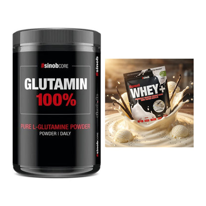 Regenerations-Duo: Sinob Core L-Glutamin + Sinob Honest Whey+ – alle enthaltenen Artikel