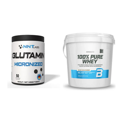 Regenerations-Duo: NNT Glutamin + BioTech 100% Pure Whey – alle enthaltenen Artikel