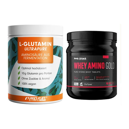 Regenerations-Duo: ProFuel Glutamin + Body Attack Whey Amino – alle enthaltenen Artikel