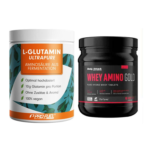 Regenerations-Duo: ProFuel Glutamin + Body Attack Whey Amino – alle enthaltenen Artikel