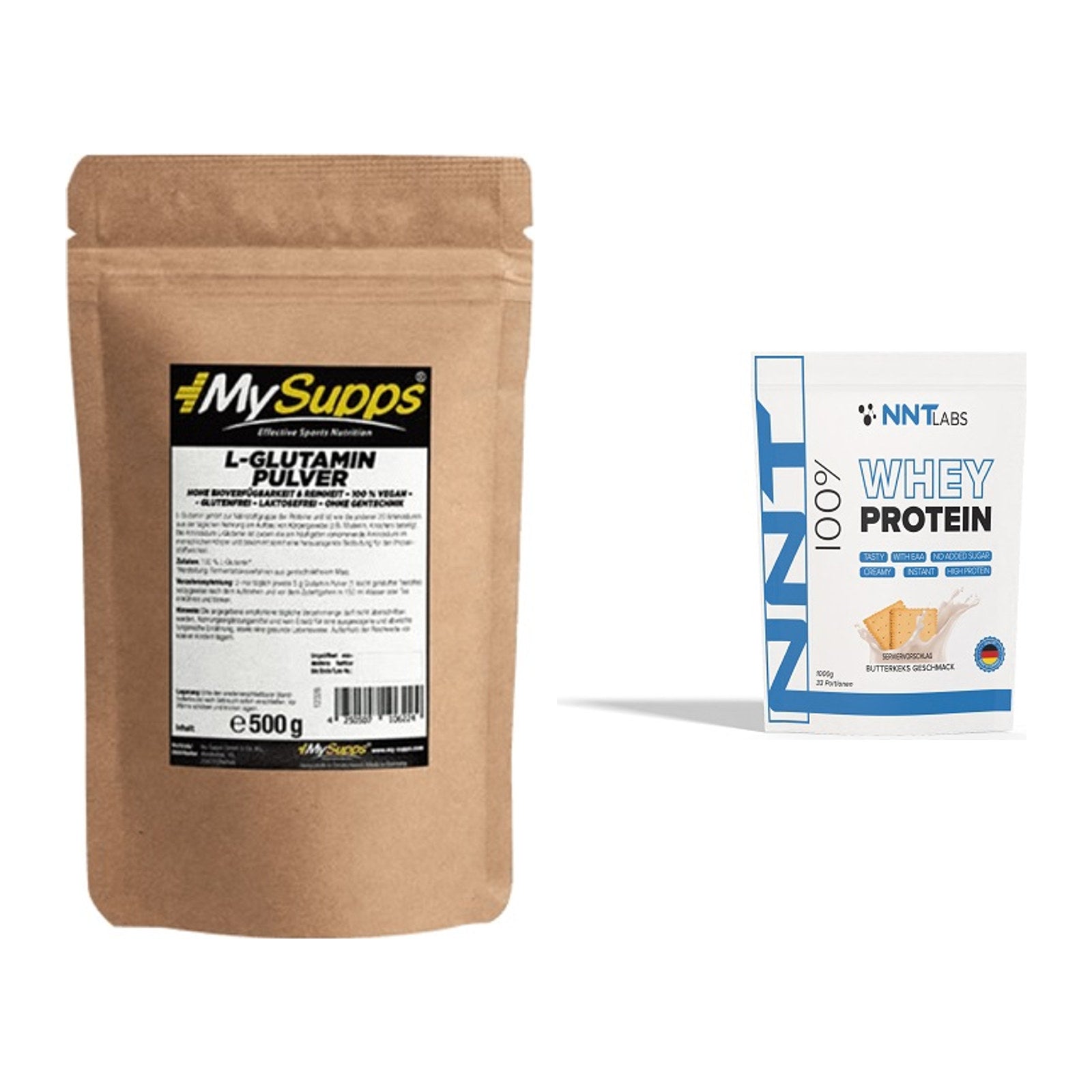 Regenerations-Duo: MySupps Glutamine + NNT Whey – alle enthaltenen Artikel