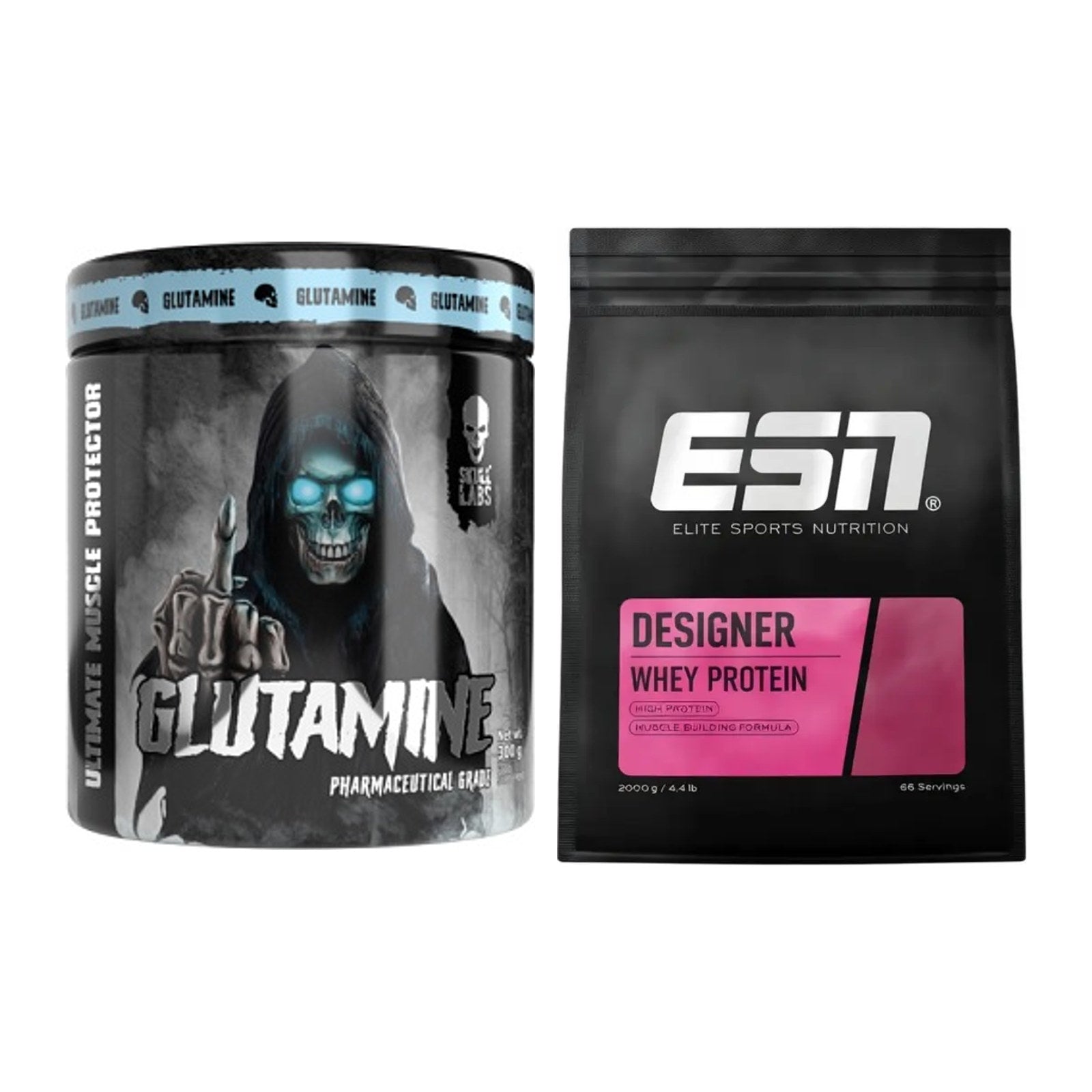 Regenerations-Duo: Skull Labs Glutamine + ESN Designer Whey – alle enthaltenen Artikel