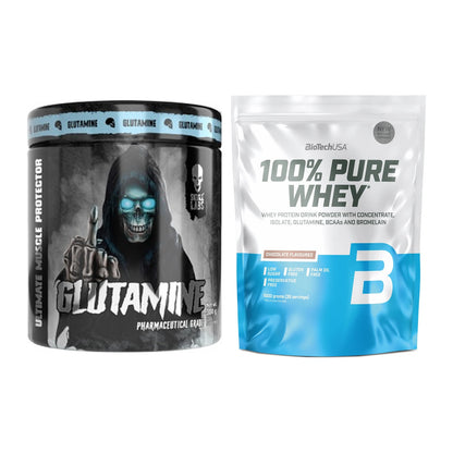 Regenerations-Duo: Skull Labs Glutamine + BioTech 100% Pure Whey – alle enthaltenen Artikel