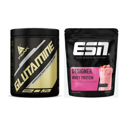 Regenerations-Duo: Peak Glutamin + ESN Designer Whey – alle enthaltenen Artikel