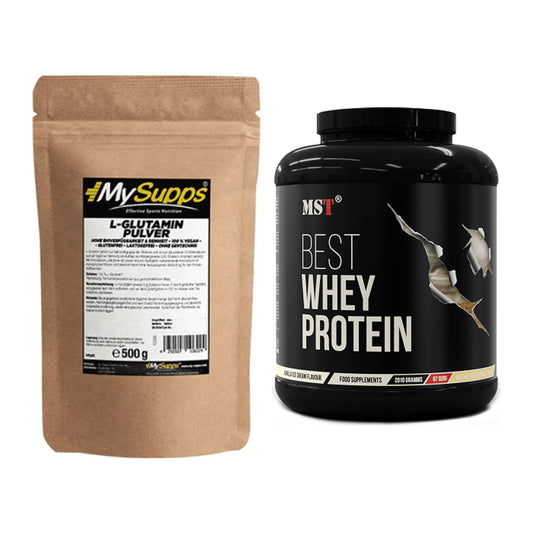 Regenerations-Duo: MySupps Glutamine + MST Best Whey Protein – alle enthaltenen Artikel