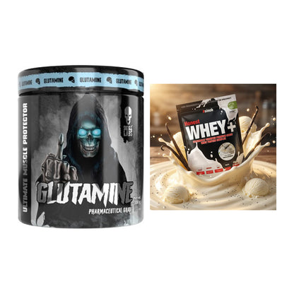 Regenerations-Duo: Skull Labs Glutamine + Sinob Honest Whey+ – alle enthaltenen Artikel