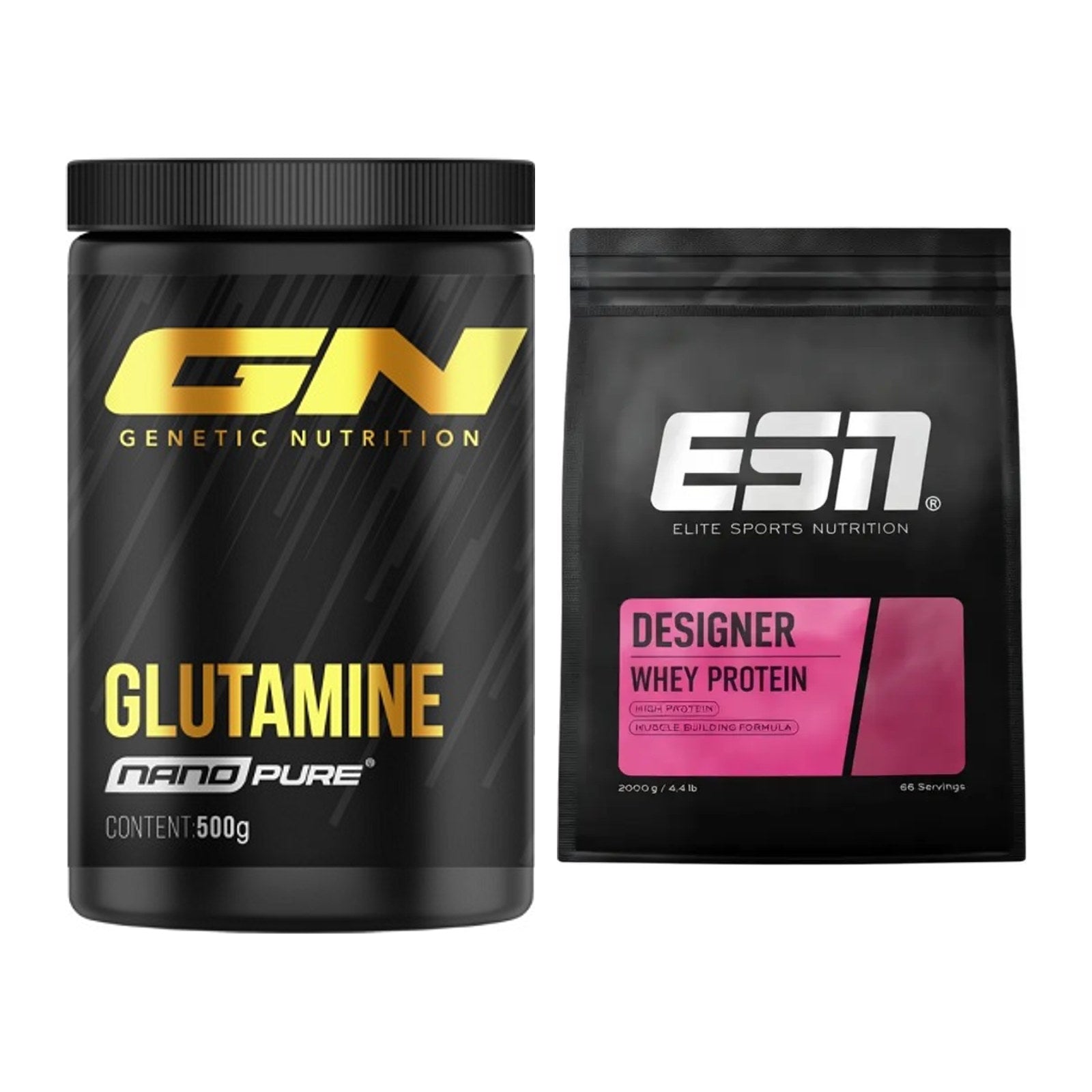 Regenerations-Duo: GN Nano Pure Glutamine + ESN Designer Whey – alle enthaltenen Artikel