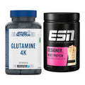 Regenerations-Duo: Applied Nutrition Glutamine 4K + ESN Designer Whey – alle enthaltenen Artikel