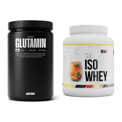 Regenerations-Duo: Big Zone Glutamin + MST Iso Clear – alle enthaltenen Artikel