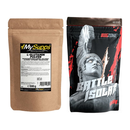 Regenerations-Duo: MySupps Glutamine + Big Zone Battle Isolate – alle enthaltenen Artikel