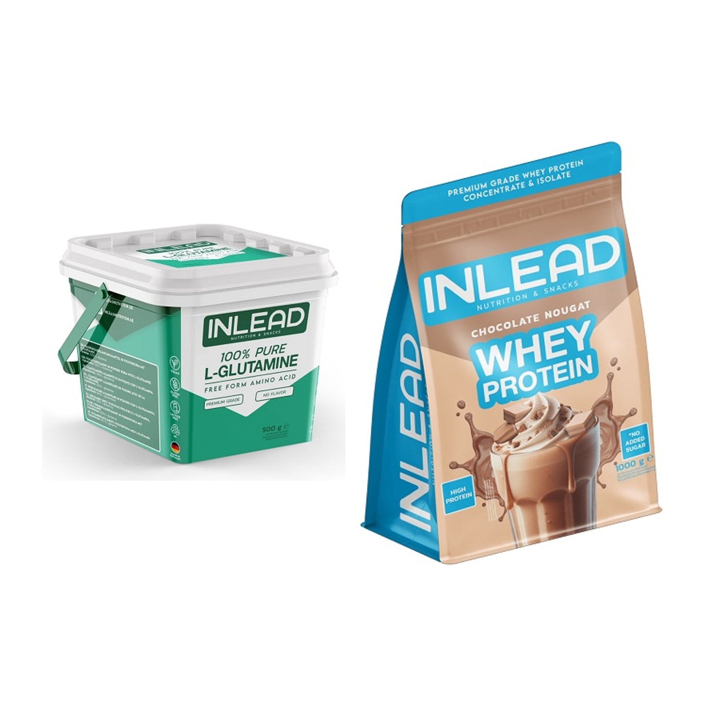 Regenerations-Duo: INLEAD L-Glutamine + INLEAD Whey Protein – alle enthaltenen Artikel