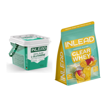Regenerations-Duo: INLEAD L-Glutamine + INLEAD Clear Whey Isolate – alle enthaltenen Artikel