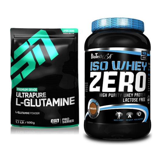 Regenerations-Duo: ESN Ultrapure L-Glutamin + BioTech Iso Whey Zero – alle enthaltenen Artikel