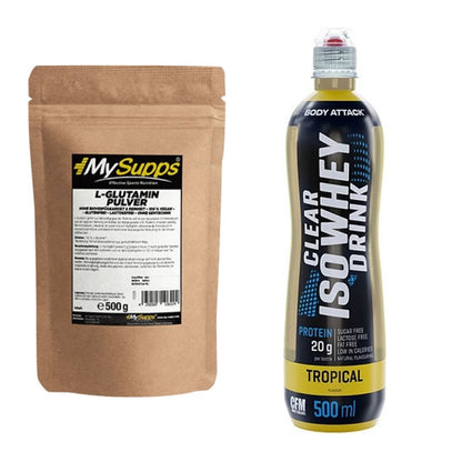 Regenerations-Duo: MySupps Glutamine + Body Attack Clear Iso – alle enthaltenen Artikel
