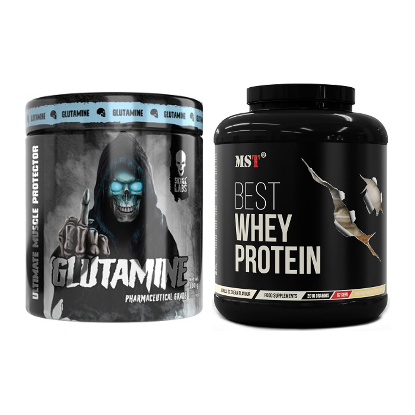 Regenerations-Duo: Skull Labs Glutamine + MST Best Whey Protein – alle enthaltenen Artikel