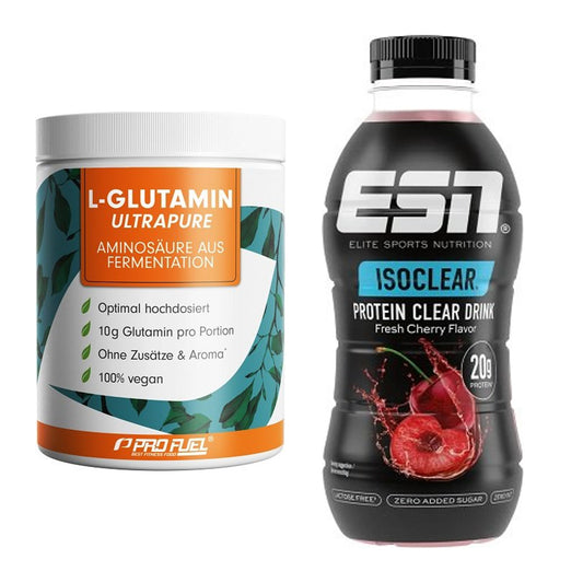 Regenerations-Duo: ProFuel Glutamin Ultrapure + ESN Isoclear RTD – alle enthaltenen Artikel