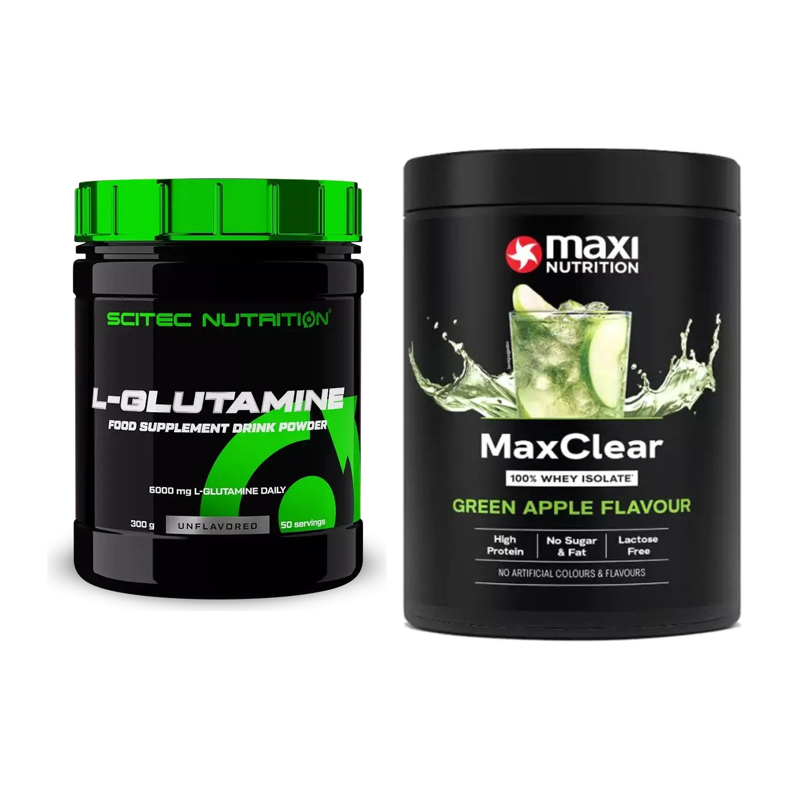 Regenerations-Duo: Scitec L-Glutamin + MaxiNutrition MaxClear – alle enthaltenen Artikel