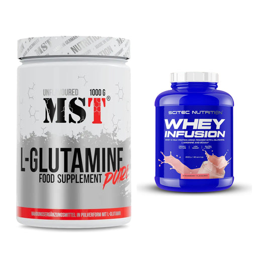 Regenerations-Duo: MST Glutamine + Scitec Whey Infusion – alle enthaltenen Artikel