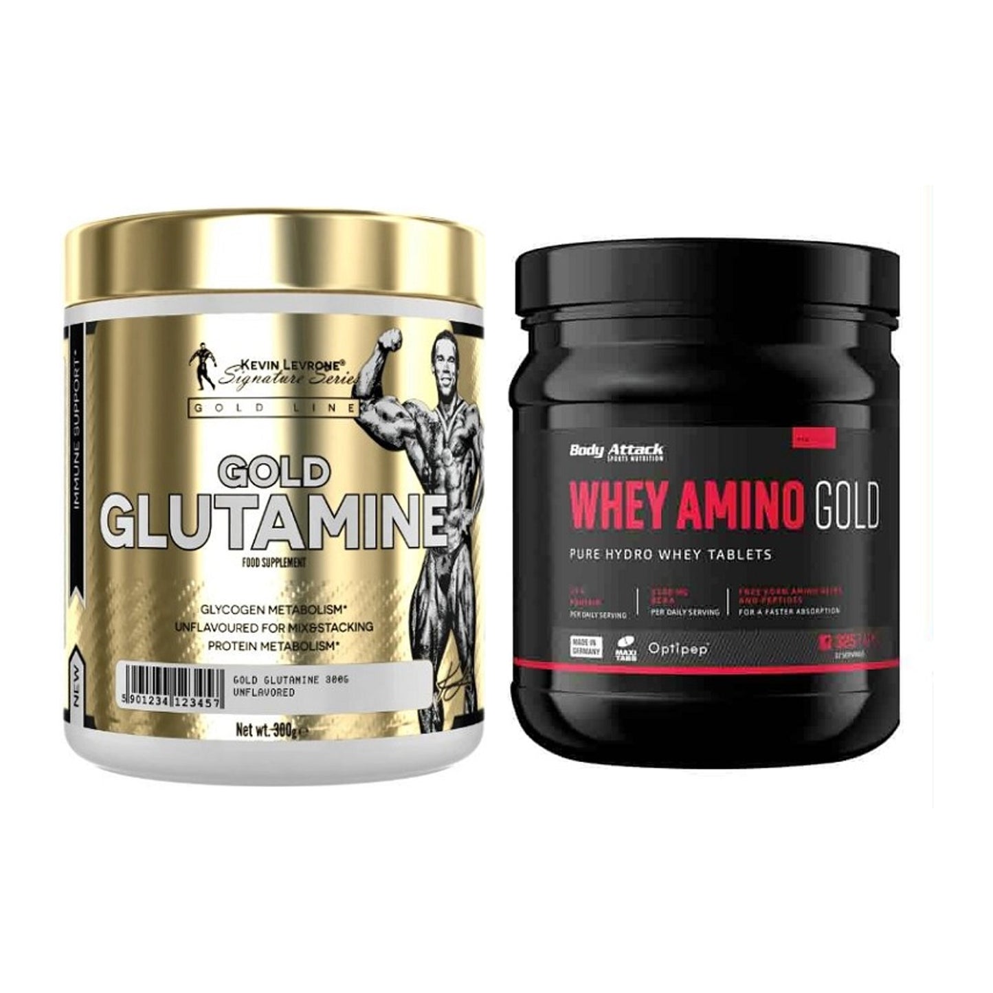 Regenerations-Duo: Kevin Levrone GOLD + Body Attack Whey Amino – alle enthaltenen Artikel