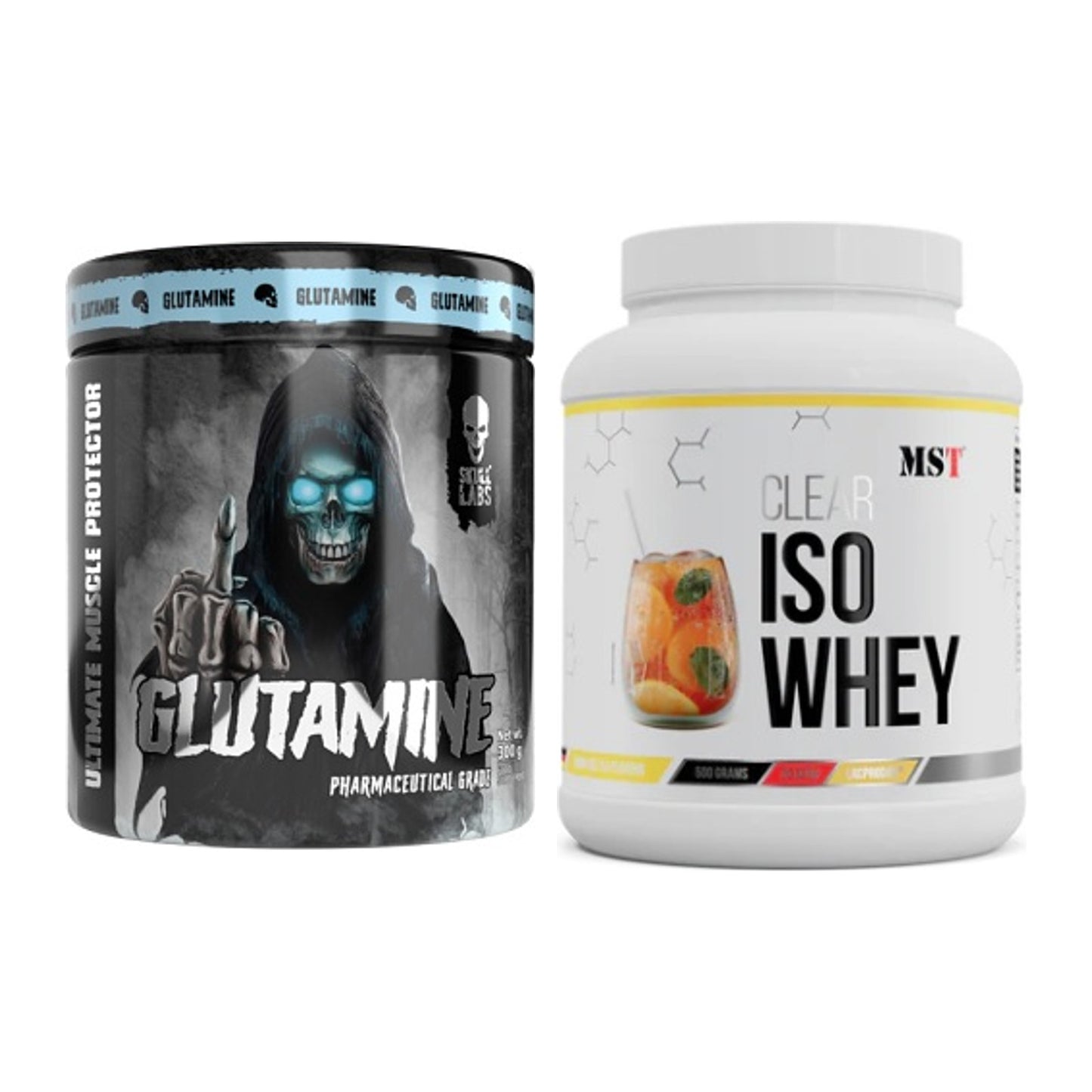 Regenerations-Duo: Skull Labs Glutamine + MST Iso Clear – alle enthaltenen Artikel