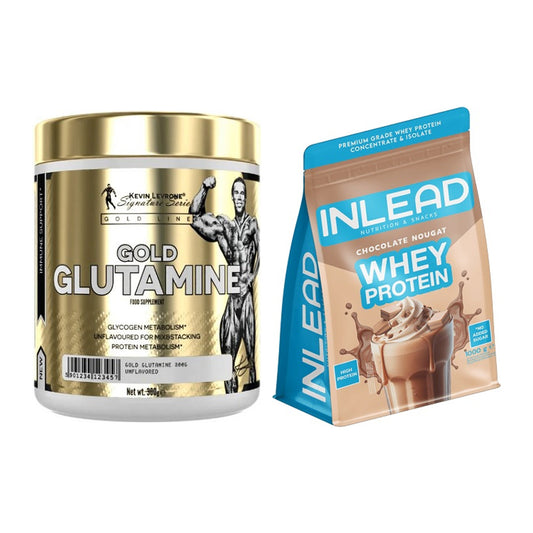 Regenerations-Duo: Kevin Levrone GOLD Glutamine + INLEAD Whey Protein – alle enthaltenen Artikel