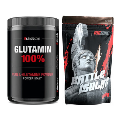Regenerations-Duo: Sinob Core L-Glutamin + Big Zone Battle Isolate – alle enthaltenen Artikel