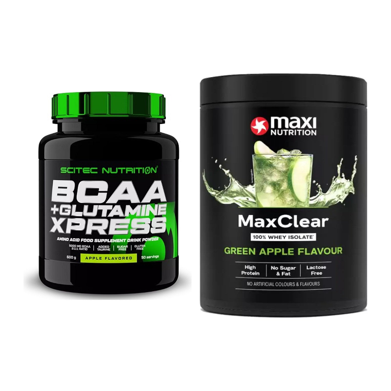 Regenerations-Duo: Scitec BCAA+ Glutamine + MaxiNutrition MaxClear – alle enthaltenen Artikel