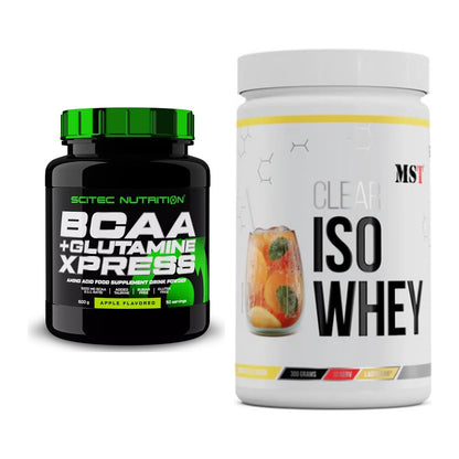 Regenerations-Duo: Scitec BCAA+ Glutamine Xpress + MST Iso Clear – alle enthaltenen Artikel