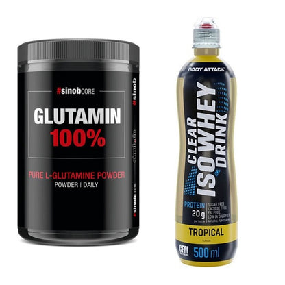Regenerations-Duo: Sinob Core L-Glutamin + Body Attack Clear Iso – alle enthaltenen Artikel
