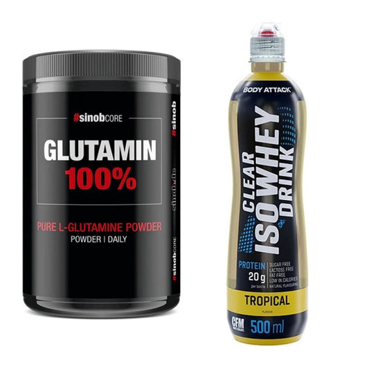 Regenerations-Duo: Sinob Core L-Glutamin + Body Attack Clear Iso – alle enthaltenen Artikel