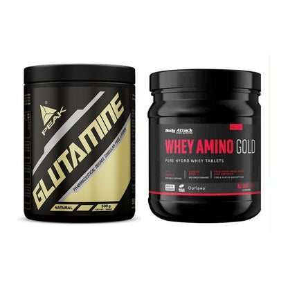 Regenerations-Duo: Peak Glutamin + Body Attack Whey Amino Gold – alle enthaltenen Artikel