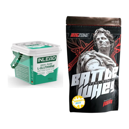 Regenerations-Duo: INLEAD L-Glutamine + Big Zone Battle Whey – alle enthaltenen Artikel
