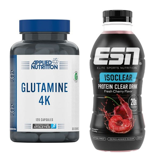 Regenerations-Duo: Applied Nutrition Glutamine 4K + ESN Isoclear RTD – alle enthaltenen Artikel